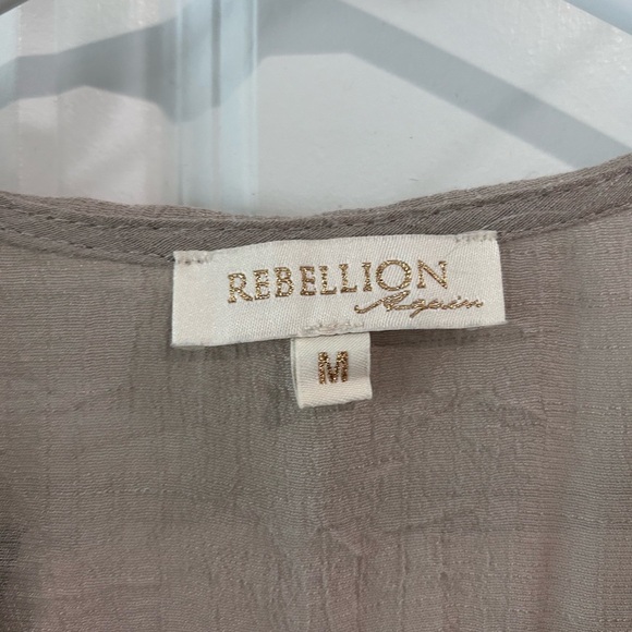 Rebellion Again Embroidered Lace Cardigan Sz M Lightweight Maxi Duster Boho Y2K - Picture 3 of 11